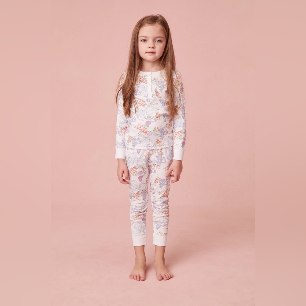 roller rabbit x loveshack fancy kids rosa beaux pajamas